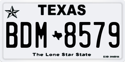 TX license plate BDM8579