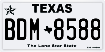 TX license plate BDM8588