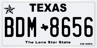 TX license plate BDM8656