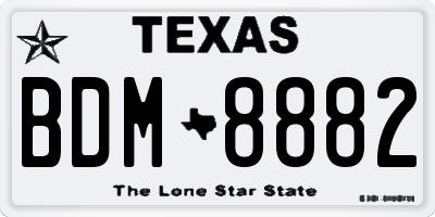 TX license plate BDM8882