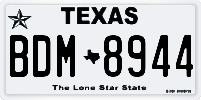 TX license plate BDM8944
