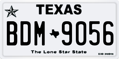 TX license plate BDM9056