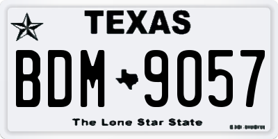 TX license plate BDM9057