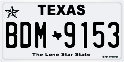TX license plate BDM9153