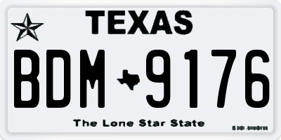 TX license plate BDM9176