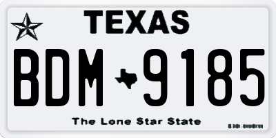 TX license plate BDM9185