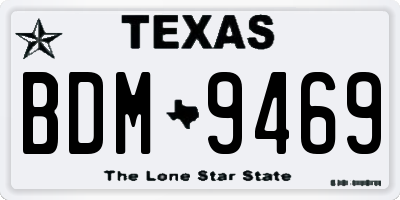 TX license plate BDM9469