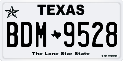 TX license plate BDM9528