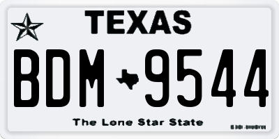 TX license plate BDM9544