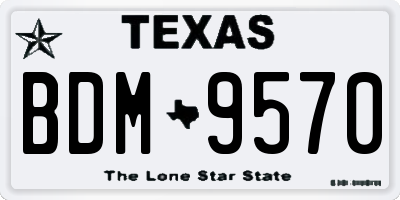 TX license plate BDM9570