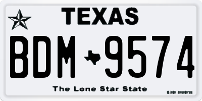TX license plate BDM9574