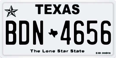 TX license plate BDN4656