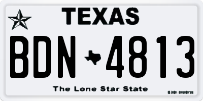 TX license plate BDN4813