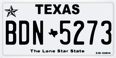 TX license plate BDN5273