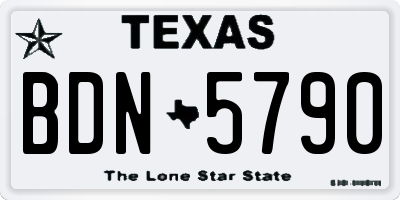TX license plate BDN5790