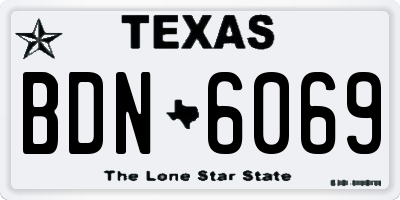 TX license plate BDN6069