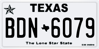 TX license plate BDN6079