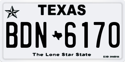 TX license plate BDN6170