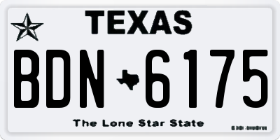 TX license plate BDN6175