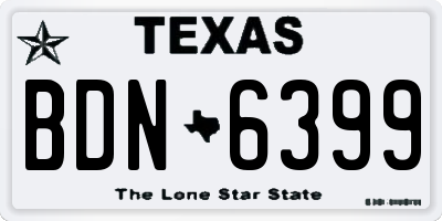 TX license plate BDN6399