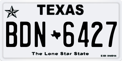 TX license plate BDN6427