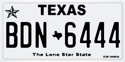 TX license plate BDN6444