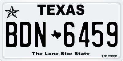 TX license plate BDN6459