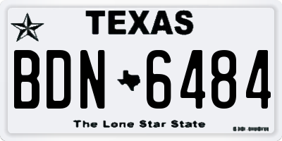TX license plate BDN6484