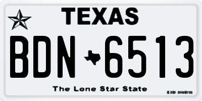 TX license plate BDN6513