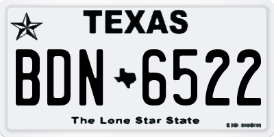 TX license plate BDN6522