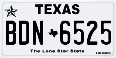 TX license plate BDN6525