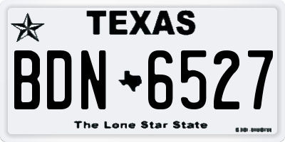 TX license plate BDN6527