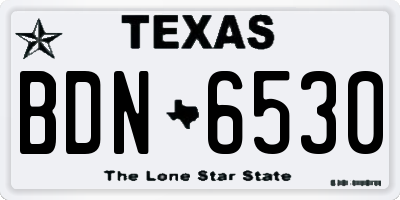 TX license plate BDN6530
