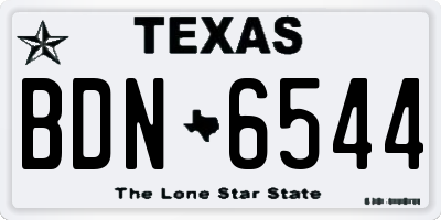 TX license plate BDN6544