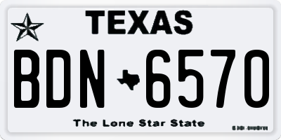TX license plate BDN6570