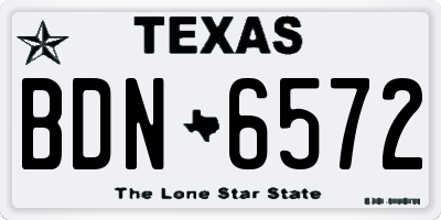 TX license plate BDN6572