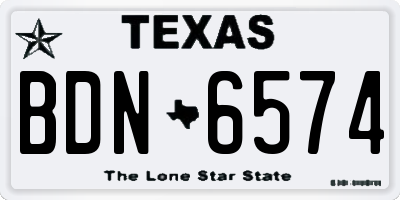 TX license plate BDN6574