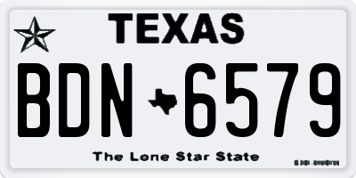 TX license plate BDN6579