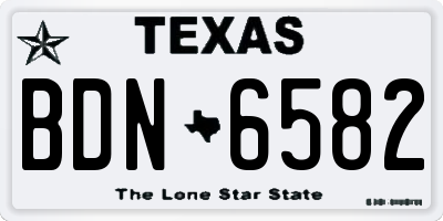 TX license plate BDN6582