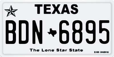 TX license plate BDN6895