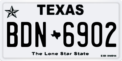 TX license plate BDN6902