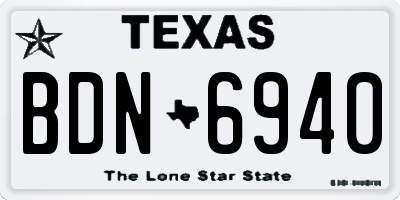 TX license plate BDN6940