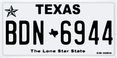 TX license plate BDN6944