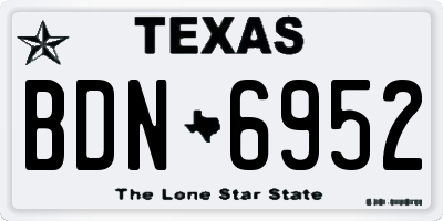 TX license plate BDN6952