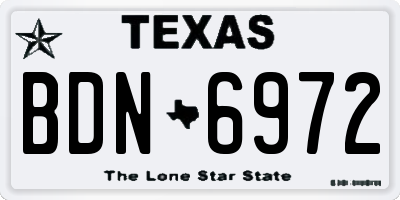 TX license plate BDN6972