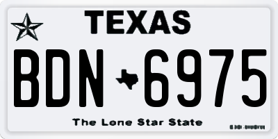 TX license plate BDN6975