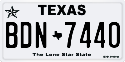 TX license plate BDN7440