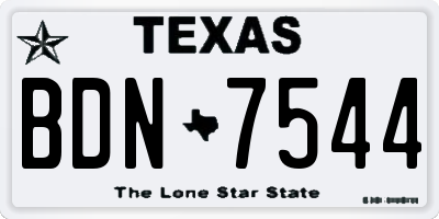 TX license plate BDN7544