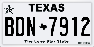 TX license plate BDN7912
