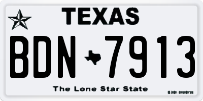 TX license plate BDN7913